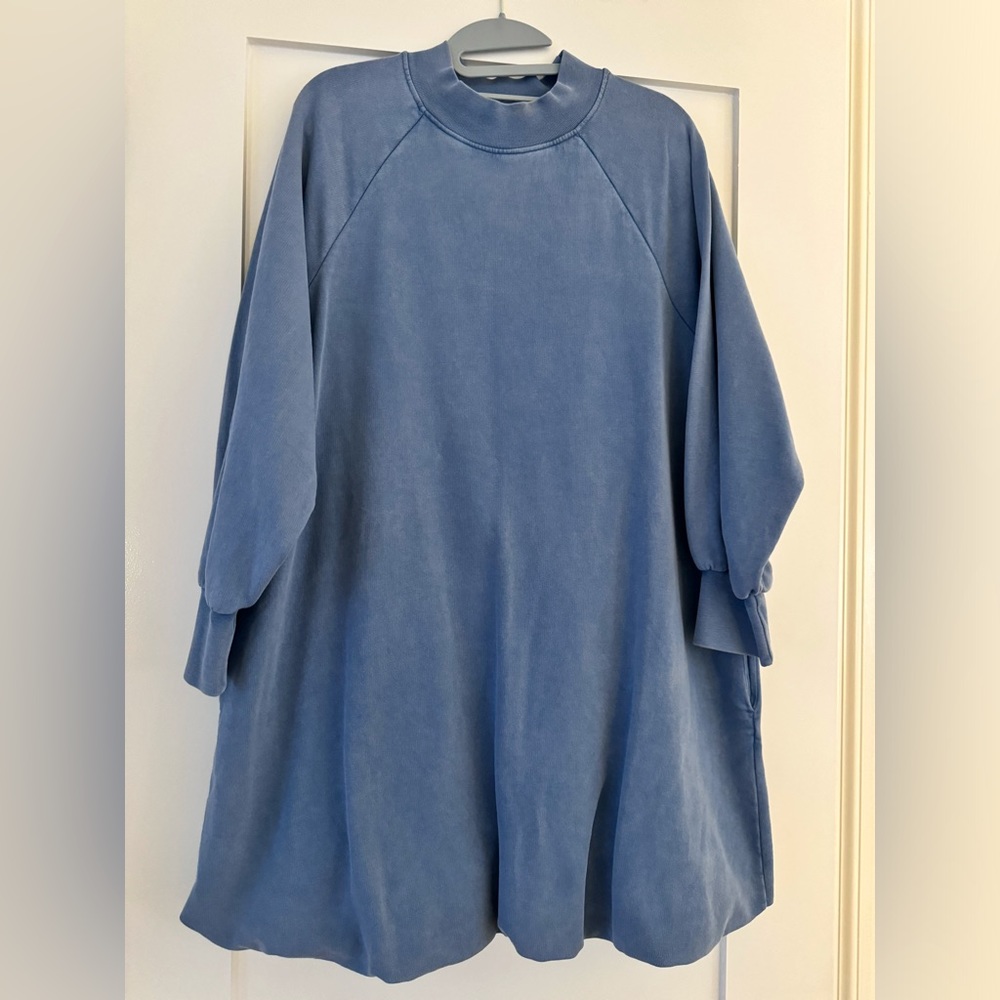 Something Navy Mini Sweatshirt Bubble Dress